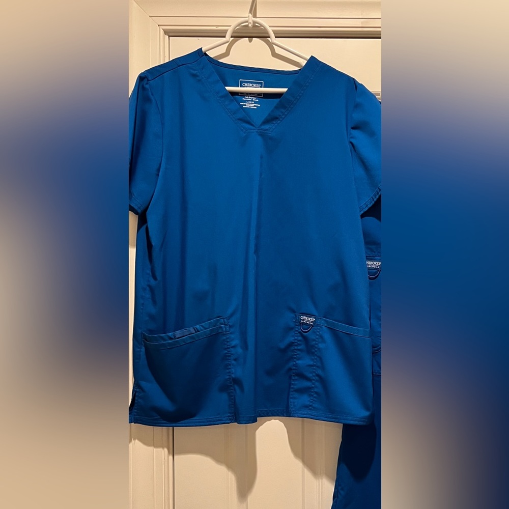 Cherokee Revolution Royal Scrub Top